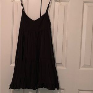 Dark grey ruffle dress